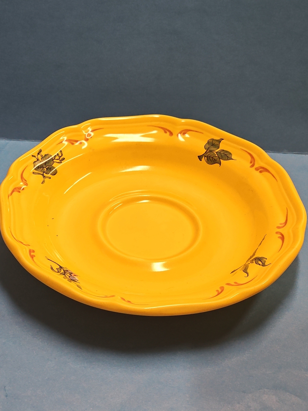 Mikasa Country Hearth Yellow Floral Ceramic Teacup and Saucer Set - Picture 5 of 9